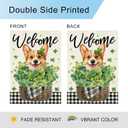 DLZDN St Patricks Day Dog Garden Flag Shamrocks Clovers Corgi Flag 1218 Inch Double Side Vertical Burlap Farmhouse Yard Sign Holiday Outdoor Decoration