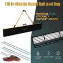 194368-5 110"Track Saw Guide Rail, Perfect Fit Makita Track Saw, 2*55in Makita Guide Rail+Bag