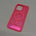 Temdan Magnetic Compatible with iPhone 15 Pro Max Case, [Built-in Invisible Kickstand][Compatible with MagSafe][Military Grade Shockproof] Slim Translucent Matte Phone Case for iPhone 15 Pro Max 6.7" (Hot Pink)