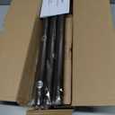Bronze Double Curtain Rod, 36 to 72 Inch Dual Curtain Rods with Aluminium Modern End Cap Finials, 1 Inch Adjustable Heavy Duty Window Treatment Rods, Telescopic Metal Double Drapery Pole Set