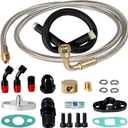 YESHMA Turbocharger Oil Feed and Drain Return Line Kit for T3 T4 GT35 T70 T66 T61 T60 T04E T04 GT32 GT40 GT42 GT4088R GT4049R GT42R/RS GT4294R GT4202R