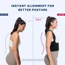 Fit Geno Back Brace Posture Corrector for Women and Men, Shoulder Straightener, Adjustable Full Back Support, Upper and Lower Back Pain Relief - Scoliosis, Hunchback, Hump, Thoracic, Spine Corrector