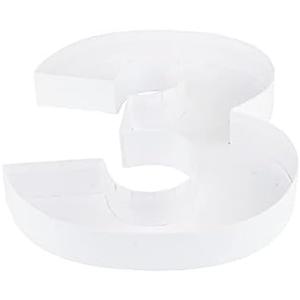 WENPACK 12" Fillable Cardboard Number Shaped Gift Grazing Charcuterie Board Paper Container (3)