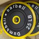 Adjustable Dumbbell & Barbell Set (Yellow & Black) - Free Weights Set with Extension Bar, Includes yellow and black weight plates labeled in 2.5lb}, $3.5lb, and 4.5lb increments for customized resistance