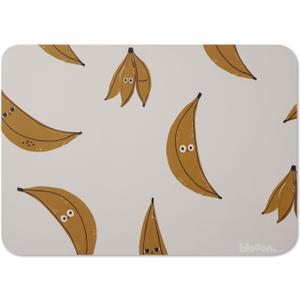 Blooom XL Placemat for Baby, Toddler & Kids | Reusable and Eco Friendly | Stain & Liquid Repellant Table Mat, Craft Mat and Table Protector | Modern Design (Banana, 17" x 22")