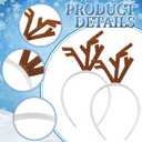 Christmas Deer Headband for Women Adults, Xmas Snowman Costume Headwear Cute Reindeer Horns Ears Headband for Holiday Party Supplies