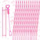 150 Pcs Bubble Wands Bulk for Wedding Party Mini Heart Wand with Bubble Solution for Wedding Bridal Showers Valentine Anniversary Graduation Birthday Supplies (Pink,Single Heart)