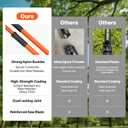 VEVOR Manual Pole Saw, 7.3-27 ft Extendable Tree Pruner, Sharp Steel Blade and Scissors High Branches Trimming, Branch Trimmer with Lightweight 8 Fiberglass Handles, for Pruning Palms and Shrubs