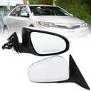 Lqito Right Passenger Side Mirror Compatible With 2012 2013 2014 Toyota Camry with Manual Folding Power Glass Non-Heated White Replace#87908-06400(3Pins)