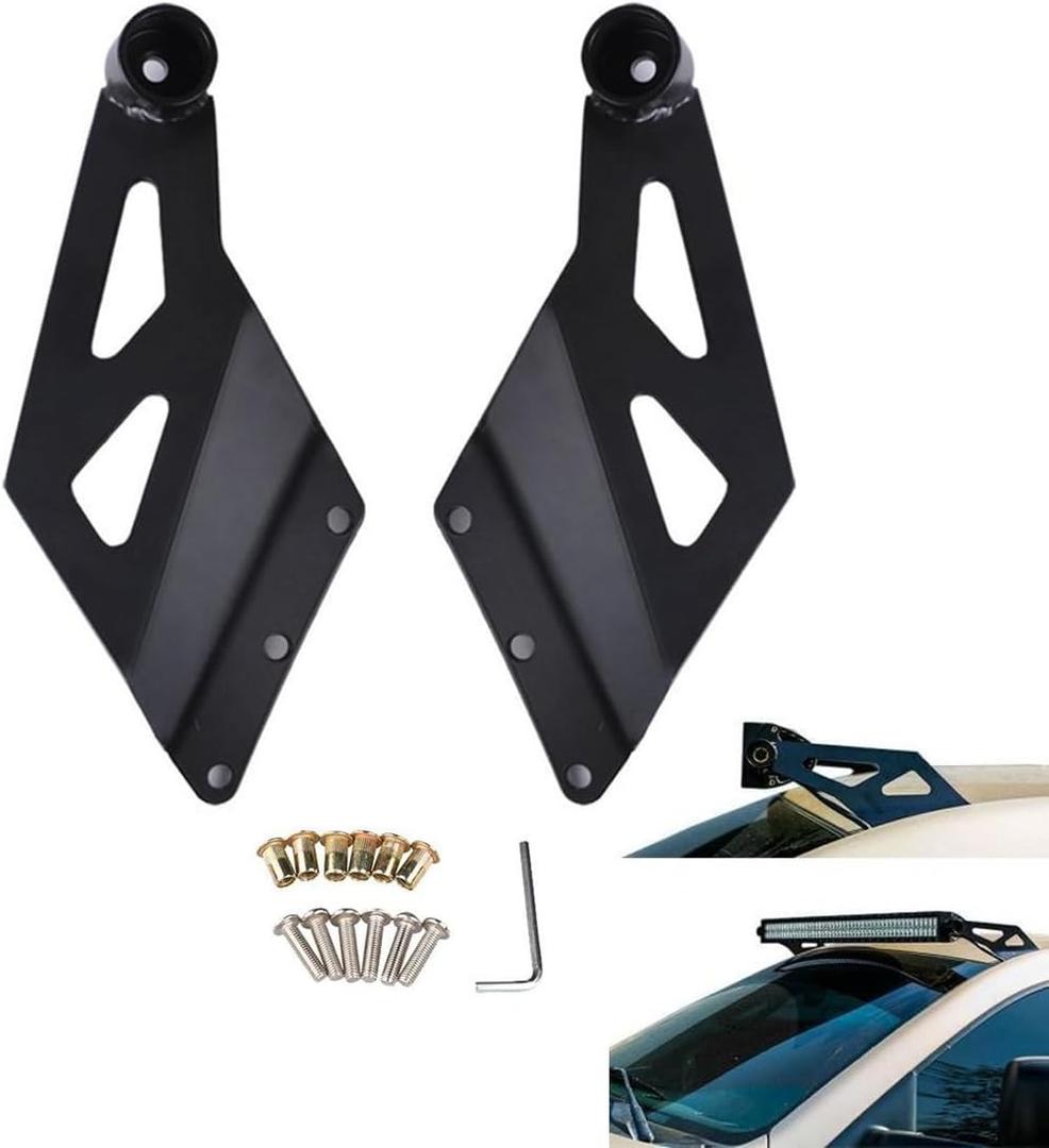 Lightronic Upper Windshield Mount Bracket 50 Led Light Bar Roof Mounting Brackets fits Dodge RAM 1500 2500 3500