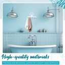 Reallnaive Seashell Over The Door Hooks Nautical Coastal Bathroom Decor Hanger Wall Mount Rack Holder for Towel, Hat, Coat, Cloth, Keychain, Bag, Seaside Home Decor