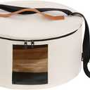 Hat Box Hat Storage Box 16'' x 8'' Travel Hat Box Hat Boxes with Lids Round Hat Boxes for Women Storage Hat Foldable Box for Travel Stuffed Animal Toy Storage Bin with Lid (White)