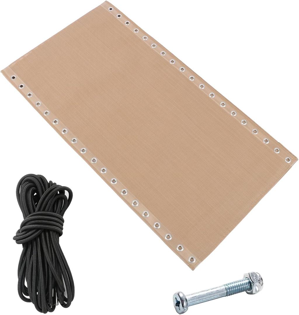 17" 19" 21" Wide Zero Gravity Chair Replacement Fabric, Repair Cloth with 4 Gravity Chair Replacement Cord Screws Kit, Zero Gravity Chair Accessories for Sling Patio Lawn Lounge Chair, Tan, 17" W x 63" L