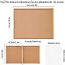 Small Puzzle Board with Large Drawers & Cover Mat Portable 19.3" x 24.8" Jigsaw Table for Organized Puzzling Ideal for Small Puzzles(300-500Pcs), 14 inches x 28 inches