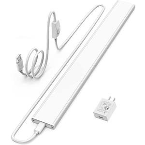 ASOKO Plug-in Under Cabinet Lighting, 16Inch LED Workbench Lights with Super Brighten 700Lumen and Dimmable 6000K Cool White, Memory Function Desk Lamp for Kitchen Sink/Desk/Workbench