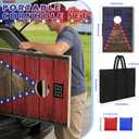 Electronic Cornhole Board Set 4x2ft 3x2ft 2x1ft, Automatic Scoring Corn Hole Games for Adults & Kids, Wooden Portable Cornhole Set with 8 Bean Bags & Carrying Bag for Outdoor, Tailgate, Party