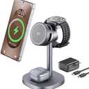 Magnetic Wireless Charger for Samsung, Qi2 Certified 15W Fast 3 in 1 Charging Station TEC Cooling Compatible with Mag-safe Charger for Galaxy S26/25/24series, Z Fold 7/Flip7/Samsung Watch Ultra 8/Buds