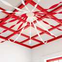 4 Crepe Paper Streamers Rolls, 328ft Pack of Red and White Crepe Paper for Birthday Baby Shower Wedding Christmas Valentines Day Party Decorations (1.8 inch x 82 ft/Roll)