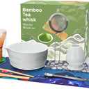 Matcha Whisk Set, 11-Piece Matcha Kit, 100% Natural Bamboo Whisk, Includes Stainless Steel Spoon And Measuring Cup, White