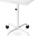 Salon Tray on Wheels, Salon Tray Cart Tattoo Tray Rolling Trolley, Hair Stylist Tray Height Adjustable, Dental Tray Hairdresser Tray Rolling Table Tray Cart (White)