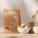 2 x 50th Wedding Anniversary Cutting Board Gifts,50th Anniversary Wedding Gift Ideas,50th Wedding Anniversary Decorations,50 Years of Marriage Couple Gifts for Husband Wife Parents Grandparents (11"X7")