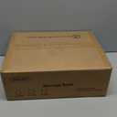 SWTYMIKI Kitchen Island Cart on Wheels - 4 Tier Rolling Kitchen Table Cart with Storage Shelves, 6 Removable Hooks& Locking Casters, Coffee Bar Cabinet for Dining Room Pantry Office, White (28x11.81in)