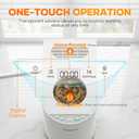 Smart 5L Electric Composter for Kitchen, Large Countertop Compost Bin with Carbon Filter & Auto-Cleaning,One-Touch Start, Smart Humidity-Sensing LED Display,Visible Window Odorless Low Noise