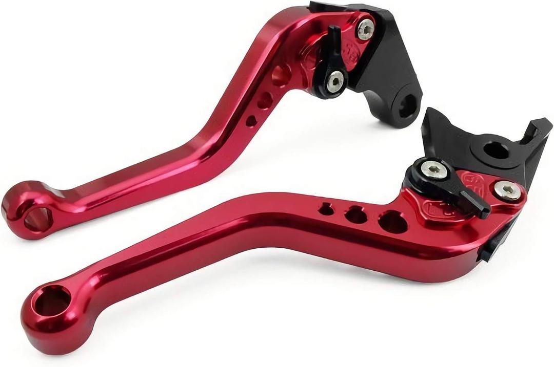 Short Brake Clutch Levers for CBR500R/CB500F/X 2013-2021,GROM 2014-2023,CBR250R 2011-2013,CBR300R CB300F/FA 2014-2022,CB400F/CB400R 2013-2020-Red