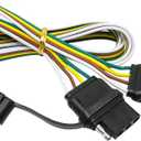 4 Wire Flat Extension 60" 4-Pin Trailer Wiring Harness Male & Female Connector (Standard 60-Inch)