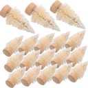 ABOOFAN 24pcs Mini Pine Tree Set Artificial Model Trees for Railroad Scenery Garden Landscape Decor Miniature Craft Accessories