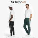 Zylioo Men's Tall Track Pants, Extra Long Sweatpants for Tall Men with Side Stripes and Pockets (Black)