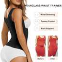 SHAPERX Waist Trainer Corset for Women Tummy Control Sport Girdle Hourglass Waist Cincher Body Shaper with Steel Boned (Black, M)
