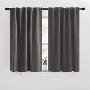 NICETOWN Blackout Window Curtains for Camper - (Grey Color) 42x40 Inch, 2 Panels Set, Thermal Insulated Room Darkening Blackout Drapes/Draperies with Rod Pocket & Back Tab for Loft