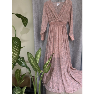 Alexa B Nites Dress Women Size 6 Maxi Shimmery Sheer GREEN 