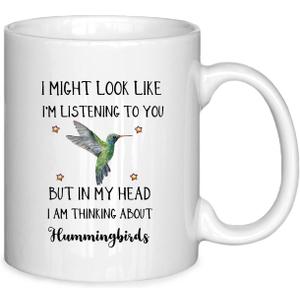 Hummingbird Mug, Hummingbird Coffee Mug, Hummingbird Gifts for Women, Hummingbird Gifts for Hummingbird Lovers, Funny Hummingbird Ceramic Coffee Mug 11 oz