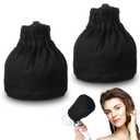 2 Pcs Hot Sock Diffuser for Hair Dryer, Portable Foldable Hair Diffuser Attachment Diffusers for Hairs Dryer for Wavy and Straight Hot Sock Diffusers for Dryers with Elastic(Black)
