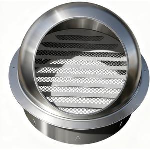 8 inch Vent Round Cover,Puunkeey 304 Stainless SteelWall Round Vent Hole Ventilating Cover, AirVentilation and Exhaust Wall Vent Outlet Hood,HVAC Ducting Vent Cover.