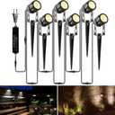 ALOVECO Landscape Lighting 1800LM 12V Low Voltage Landscape Lights Kit with Transformer and 69FT Cable IP65 Waterproof LED Uplighting Outdoor Spotlights for Yard House Tree Garden 6 Pack Warm White