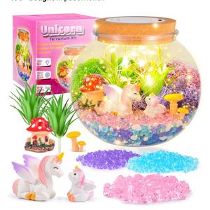 Unicorn Gifts for Girls - Light up Unicorn Terrarium Kit for Kids - DIY Unicorn Arts & Crafts Toy - Birthday Gifts for Kids Age 5 6 7 8-12 Year Old Girl Gift, missing items