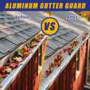 Gutter Guard 5 inch x 26 ft Leaf Filter Gutter Covers Leaf Guards for Gutters with 10 Fixed Cable Ties and Anti Scratch Gloves Rain Gutter Leaf Guard5 in x 26 ft