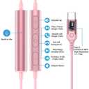 USB C Headphone for Samsung S26 S25 FE S24 A16 A17 Wired Earbuds Magnetic in-Ear Type C Earphone with Microphone Volume Control Bass Stereo Noise Canceling for iPhone 17 Pro Max 16 16e 15 Pixel 10a 9a