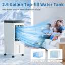 Lerat Portable Air Conditioners for Room, Swamp Cooler Portable AC Unit with Large Water Tank, Windowless Evaporative Air Cooler with 3 Speeds, Rapid Cooling Room Air Conditioners for Home & Garage