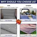 900D Marine Grade Fade and Tear Resistant Trailerable T-Top Boat Cover, Heavy-Duty Waterproof and UV-Proof T TOP Boat Storage Cover with Windproof Metal Buckle Straps Fit 24ft-26ft Long(Gray)