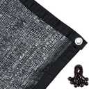 Agfabric 50% Sunblock 10 X 16 Shade Cloth with Grommets for Garden Patio, Black