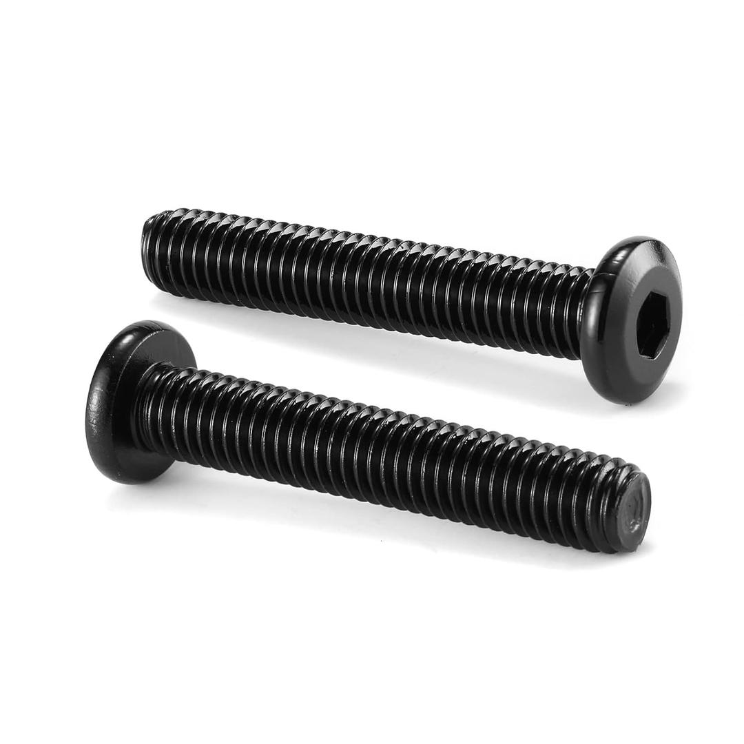M6 x 45mm 20Pcs Flat Head Hex Socket Cap Screws Bolts, 304 Stainless Steel 18-8, Full Thread, Black Oxide by SG TZH (with Hex Spanner)