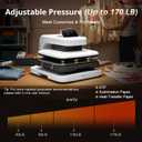 HTVRONT Auto Heat Press 2 - Adjustable Pressure Heat Press Machine 15X15
Heats Up Fast & Evenly Heat Press with Higher Heating Height for HTV, Sublimation, Heat Transfer Projects