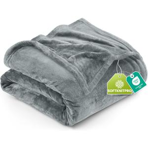 Utopia Bedding Fleece Blanket Twin Size Ash Grey (60x80 Inches) Ultra Soft Warm Lightweight Microfiber Breathable Anti-Static Cozy Bed Blanket, All-Season Home Decor Gift for Men & Women