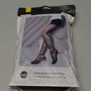 EXQUISLIFE Fleece Lined Tights Sheer Women - Fake Translucent Warm Pantyhose Leggings Sheer Thick Tights, for Winter (Medium, Black+black)