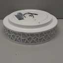 VICNIE 2-Light Flush Mount Ceiling Light, 12 inch Modern Ceiling Light Fixture with White Metal and Frosted Glass Shade for Hallway, Kitchen, Bedroom