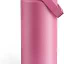 ENCOOL Insulated Water Bottle with Straw Stainless Steel Water Bottle, Leak-Proof, BPA-Free, Double Wall Vacuum Keeps Cold for 24 Hours for Sports, Travel, School (32 oz, Turkish Rose)